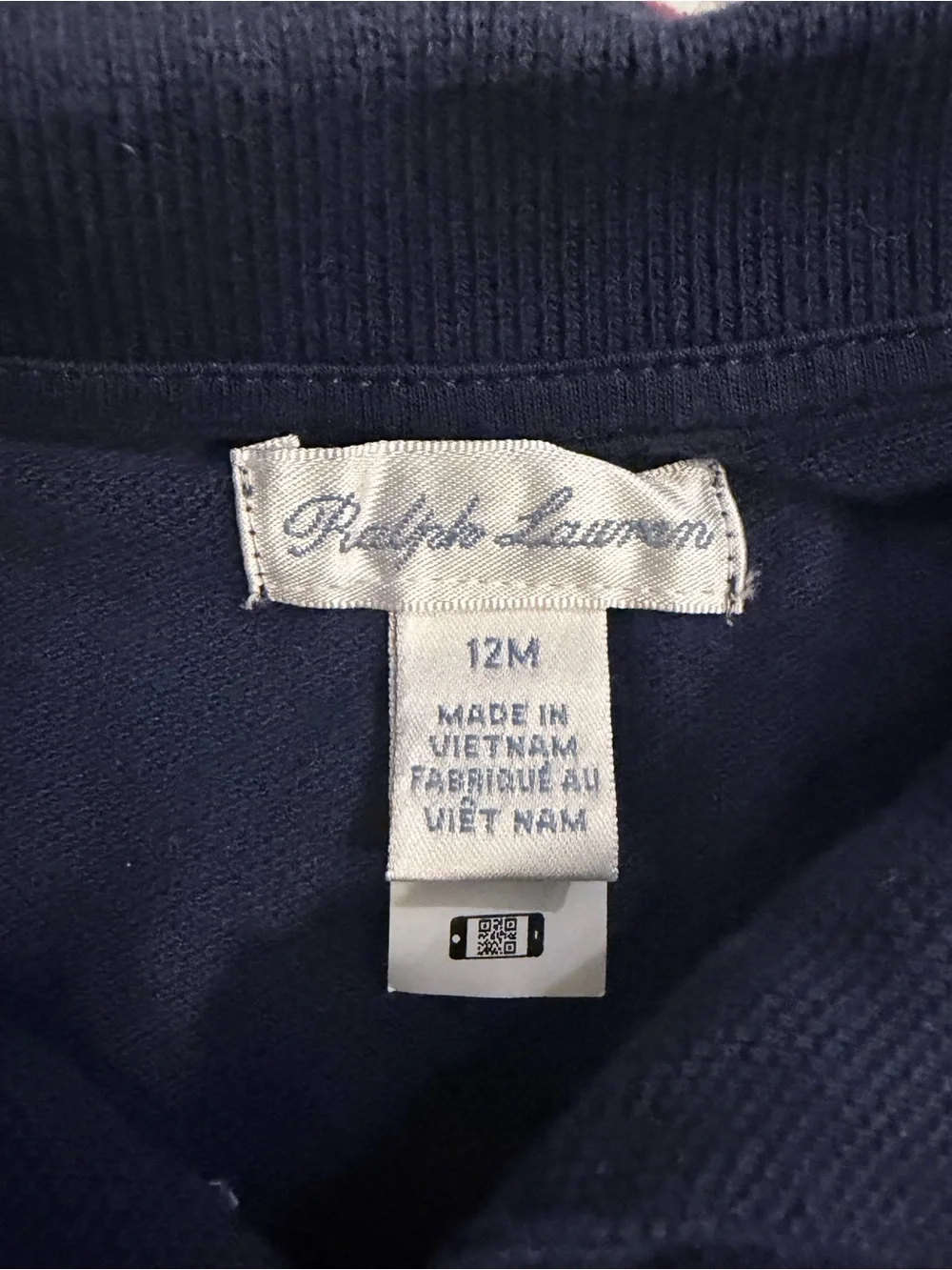 Ralph Lauren Navy Polo Baby Romper with Red Pony size 12 months